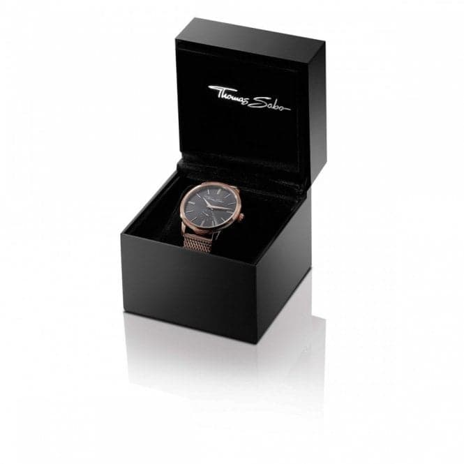 Thomas Sabo CODE Total Black Milanese Metal Watch WA0342 - 202 - 203Thomas Sabo WatchesWA0342 - 202 - 203