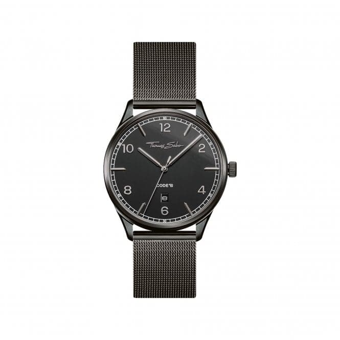 Thomas Sabo CODE Total Black Milanese Metal Watch WA0342 - 202 - 203Thomas Sabo WatchesWA0342 - 202 - 203