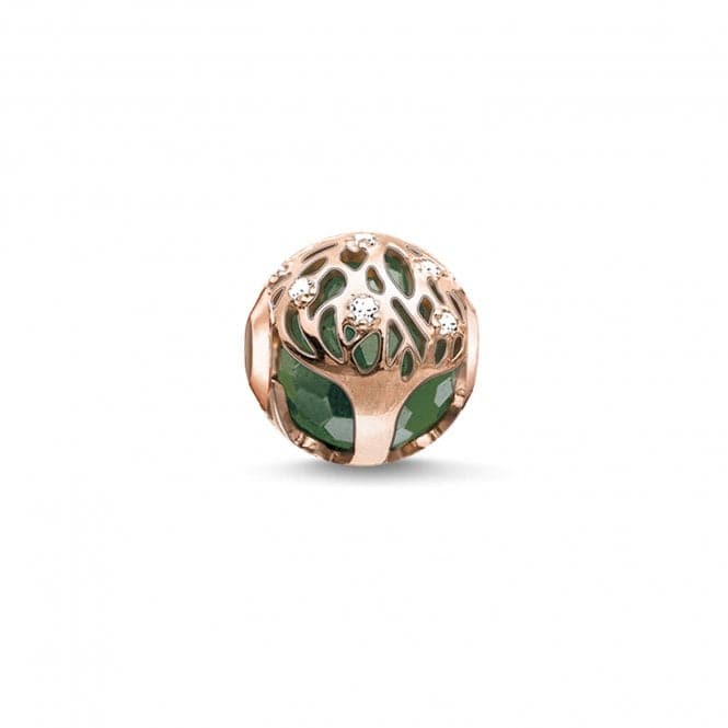 Thomas Sabo Gold Plated Rose Gold Aventurine Zirconia Bead K0168Thomas Sabo Karma BeadsK0168 - 842 - 6