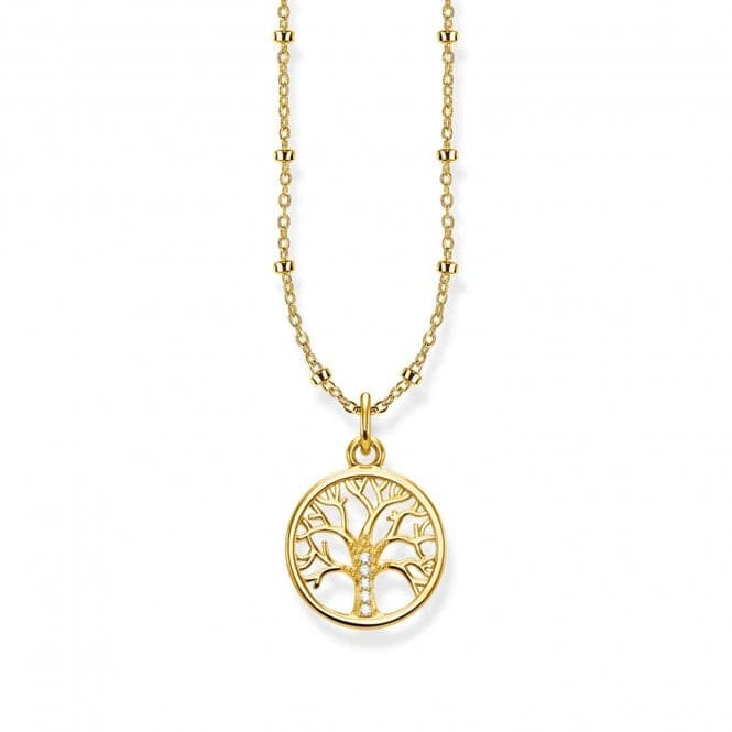 Thomas Sabo Gold Plated Tree Of Love Necklace KE1827 - 414 - 14 - L45vThomas Sabo Sterling SilverKE1827 - 414 - 14 - L45v