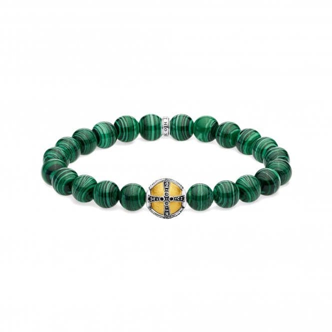 Thomas Sabo Green Royal Cross Beaded Bracelet A1930 - 555 - 6Thomas Sabo Sterling SilverA1930 - 555 - 6 - L19,5