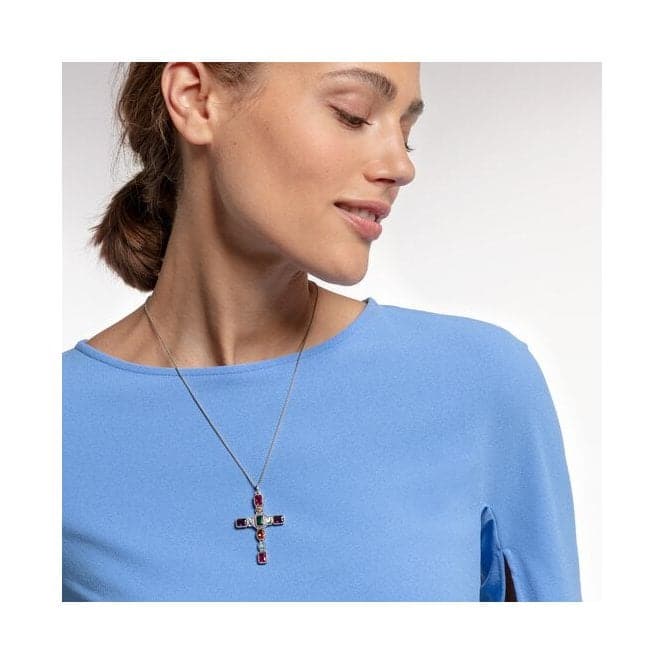 Thomas Sabo Magic Stones Colourful Cross Pendant PE859 - 294 - 7Thomas Sabo Sterling SilverPE859 - 294 - 7