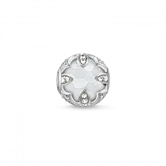 Thomas Sabo Milky Quartz Zirconia Karma Bead K0143 - 690 - 14Thomas Sabo Karma BeadsK0143 - 690 - 14