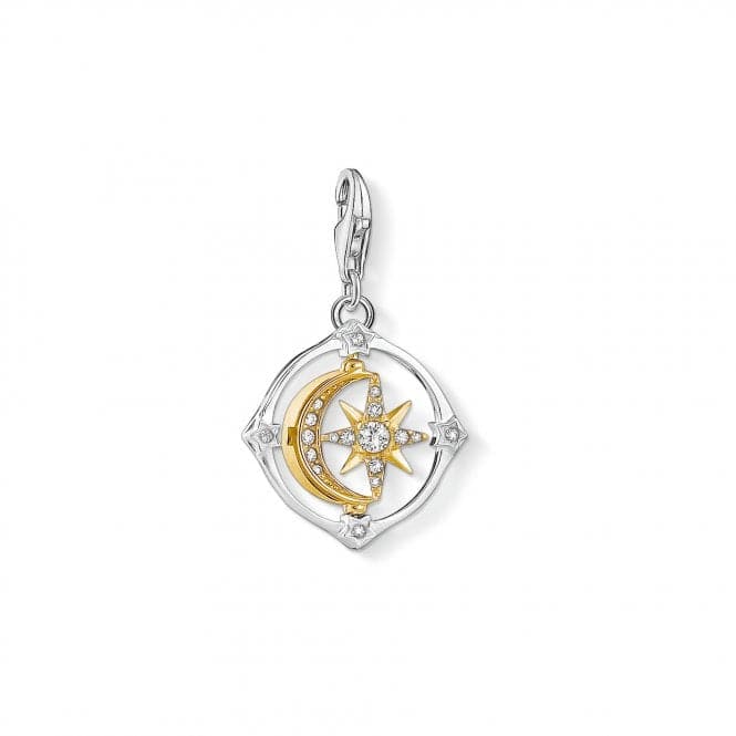 Thomas Sabo Multicoloured Compass Moon & Star Charm 1815 - 414 - 7Thomas Sabo Charm Club1815 - 414 - 7