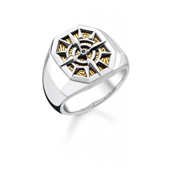 Thomas Sabo Multicoloured Compass Signet Ring TR2278 - 849 - 7Thomas Sabo Sterling SilverTR2278 - 849 - 7 - 68