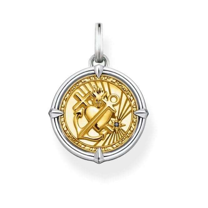 Thomas Sabo Multicoloured Faith Love Hope Coin Pendant PE870 - 849 - 7Thomas Sabo Sterling SilverPE870 - 849 - 7