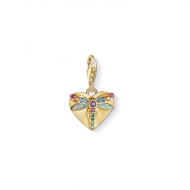 Thomas Sabo Multicoloured Gold Dragonfly Heart Charm 1810 - 295 - 7Thomas Sabo Charm Club1810 - 295 - 7