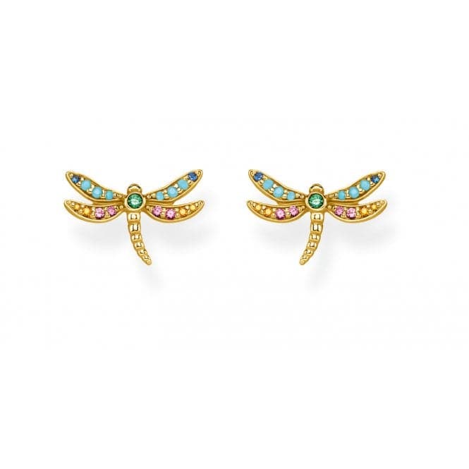 Thomas Sabo Paradise Colours Gold Plated Dragonfly Ear Studs H2051 - 315 - 7Thomas Sabo Sterling SilverH2051 - 315 - 7