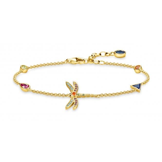 Thomas Sabo Paradise Gold Plated Dragonfly Bracelet A1839 - 315 - 7 - L19vThomas Sabo Sterling SilverA1839 - 315 - 7 - L19v