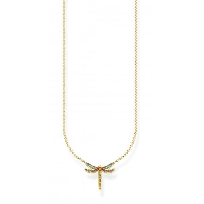 Thomas Sabo Paradise Gold Plated Dragonfly Necklace KE1837 - 974 - 7 - L45vThomas Sabo Sterling SilverKE1837 - 974 - 7 - L45v