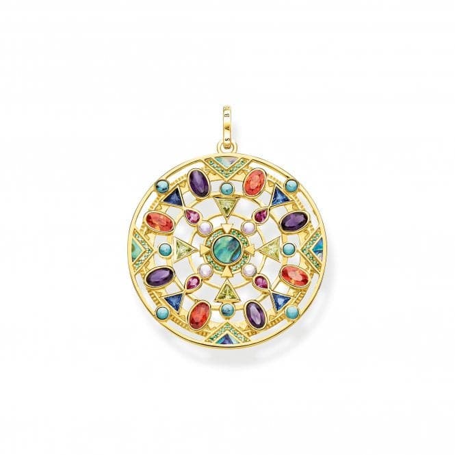 Thomas Sabo Paradise Multi - coloured Gold Pendant PE828 - 993 - 7Thomas Sabo Sterling SilverPE828 - 993 - 7