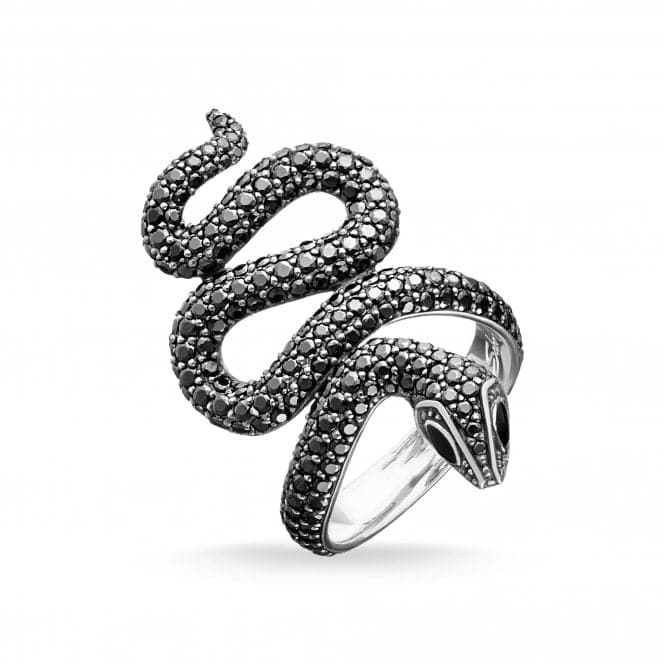 Thomas Sabo Pavé Black Snake Ring TR1938 - 041 - 11Thomas Sabo Sterling SilverTR1938 - 041 - 11 - 48