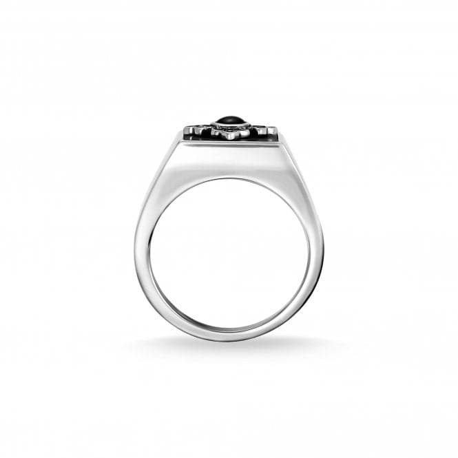 Thomas Sabo Rebel at Heart Black Cross Signet Ring TR2209 - 641 - 11Thomas Sabo Sterling SilverTR2209 - 641 - 11 - 48