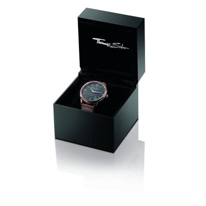 Thomas Sabo Rebel At Heart Stainless Steel Gold Mens Watch WA0286-282-201