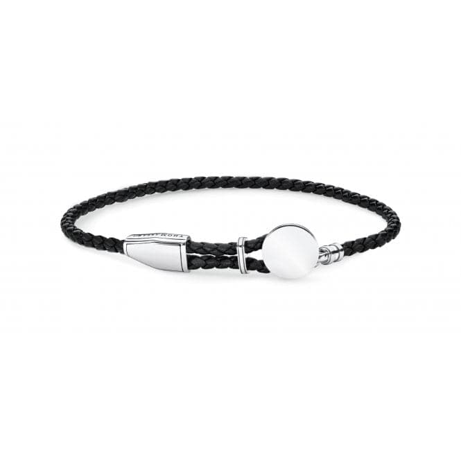 Thomas Sabo Rebel Heart Engravable Disc Leather Bracelet A1863 - 682 - 11 - L25vThomas Sabo Sterling SilverA1863 - 682 - 11 - L25v