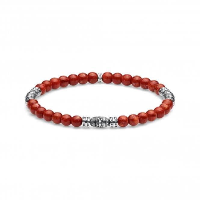 Thomas Sabo Red Lucky Charm Beaded Bracelet A1927 - 062 - 10Thomas Sabo Sterling SilverA1927 - 062 - 10 - L19