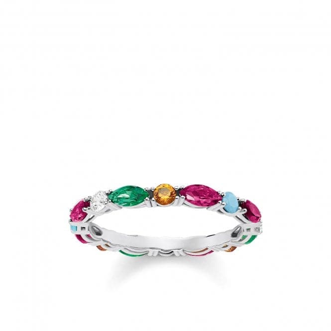Thomas Sabo Riviera Colours Multi - coloured Infinity Ring TR2185 - 477 - 7Thomas Sabo Sterling SilverTR2185 - 477 - 7 - 48