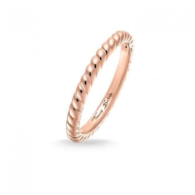 Thomas Sabo Rose Gold Cord Look Ring TR1978-415-12