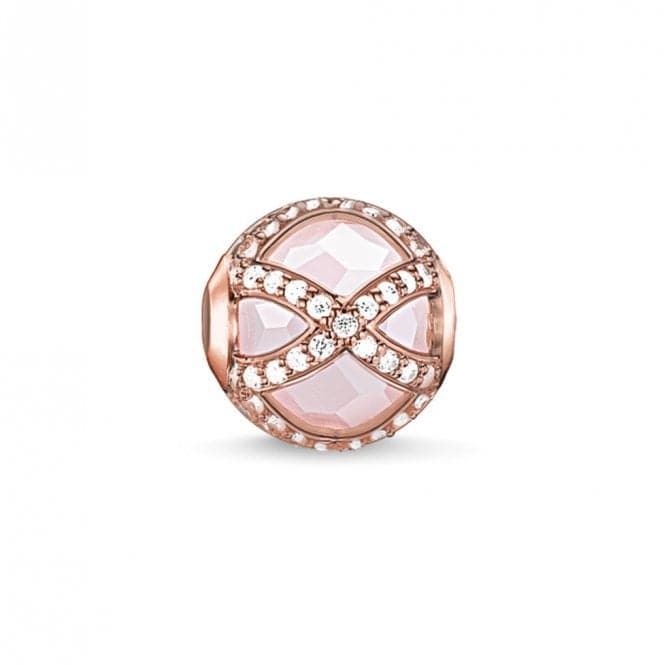 Thomas Sabo Rose Gold Rose Quartz Zirconia Karma Bead K0136Thomas Sabo Karma BeadsK0136 - 417 - 9