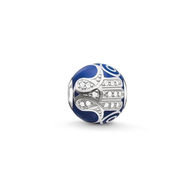 Thomas Sabo Silver Blue Sapphire Fatimas Hand Bead K0207 - 041 - 32Thomas Sabo Karma BeadsK0207 - 041 - 32