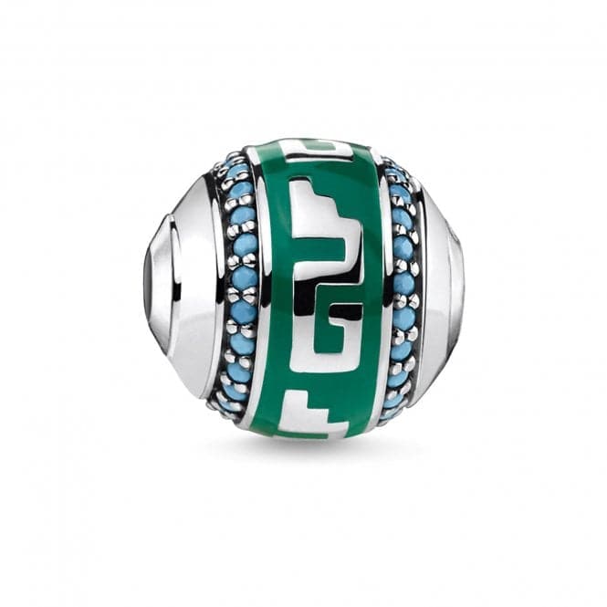 Thomas Sabo Silver Ceramic Stone Tropical Aztec Karma Bead K0295Thomas Sabo Karma BeadsK0295 - 344 - 6