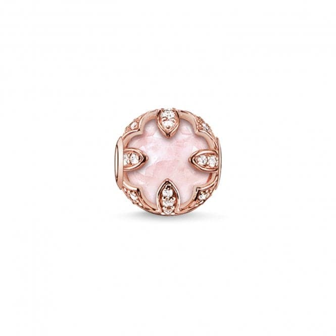 Thomas Sabo Silver Gold Plated Rose Gold Rose Quartz Zirconia K0099Thomas Sabo Karma BeadsK0099 - 651 - 9