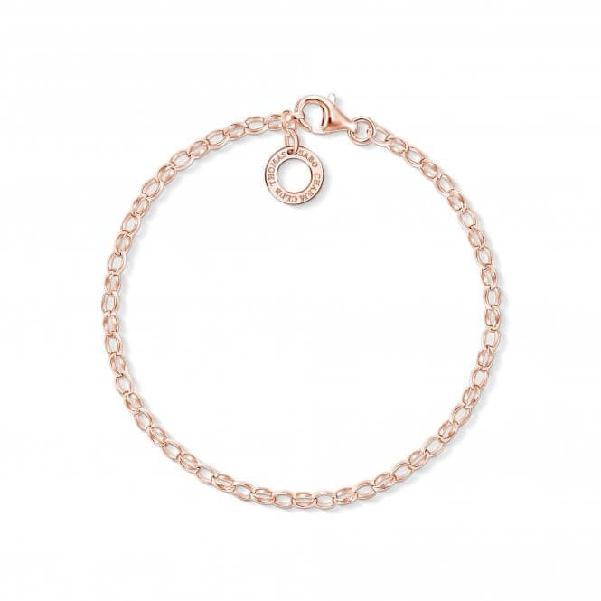 Thomas Sabo Silver Rose Gold Charm Bracelet X0243 - 415 - 40Thomas Sabo Charm ClubX0243 - 415 - 40 - L15.5