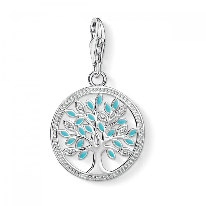 Thomas Sabo Silver Zirconia Turquoise Tree Charm 1469 - 041 - 17Thomas Sabo Charm Club1469 - 041 - 17