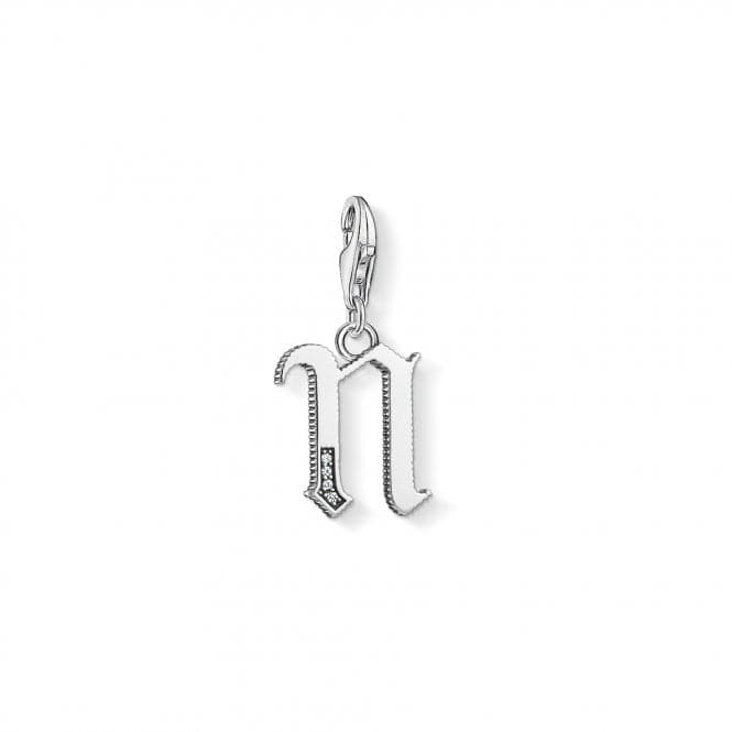 Thomas Sabo Silver Zirconia Vintage N Letter Charm 1594 - 643 - 21Thomas Sabo Charm Club1594 - 643 - 21