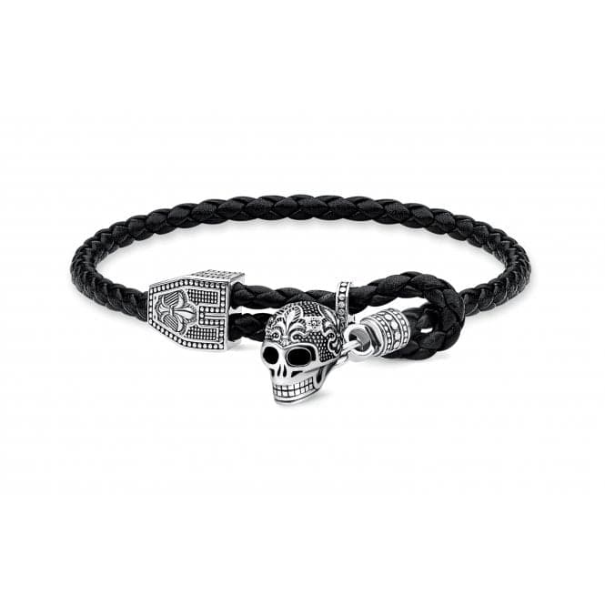 Thomas Sabo Skull Leather Bracelet A1785 - 682 - 11 - L25vThomas Sabo Sterling SilverA1785 - 682 - 11 - L25v