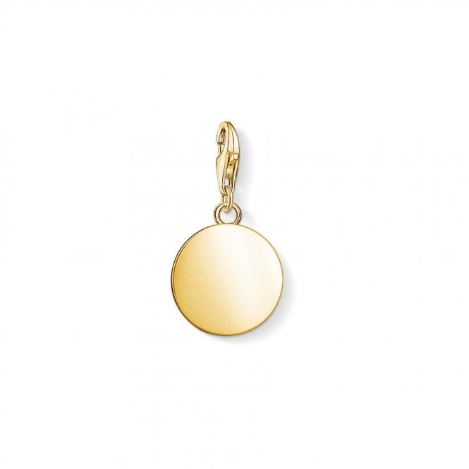 Thomas Sabo Small Yellow Gold Engravable Coin Charm 1637 - 413 - 39Thomas Sabo Charm Club1637 - 413 - 39