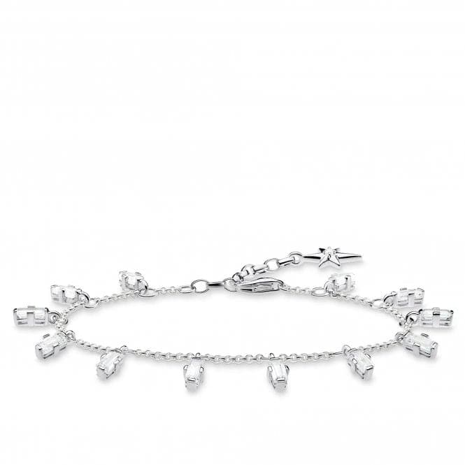 Thomas Sabo White Baguette Zirconia Stones Bracelet A1917 - 051 - 14 - L19vThomas Sabo Sterling SilverA1917 - 051 - 14 - L19v