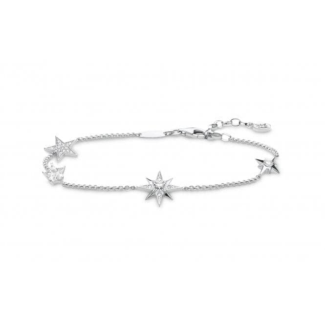 Thomas Sabo White Silver Magic Stars Multiple Star Bracelet A1916 - 051 - 14 - L19vThomas Sabo Sterling SilverA1916 - 051 - 14 - L19v