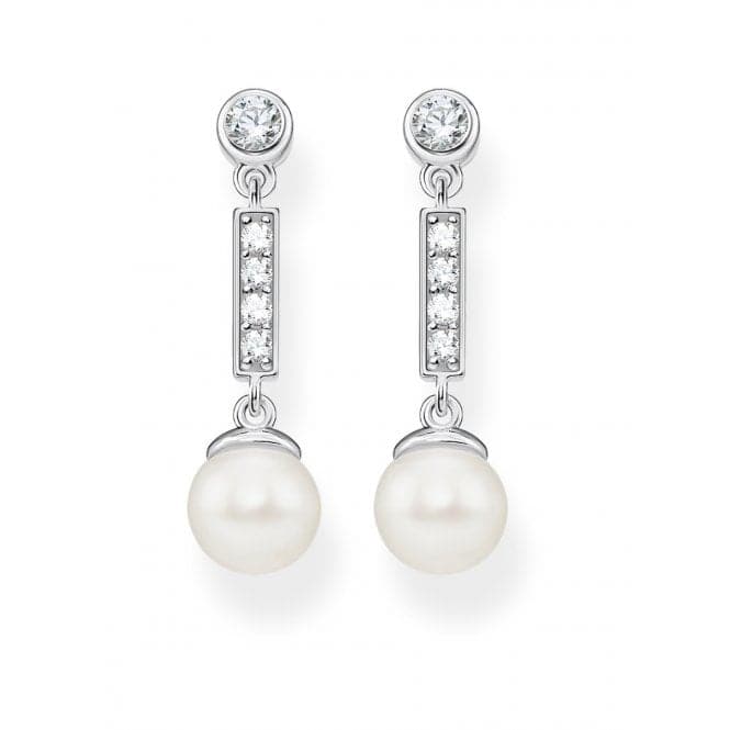 Thomas Sabo White Zirconia Pearl Drop Earrings H2092 - 167 - 14Thomas Sabo Sterling SilverH2092 - 167 - 14