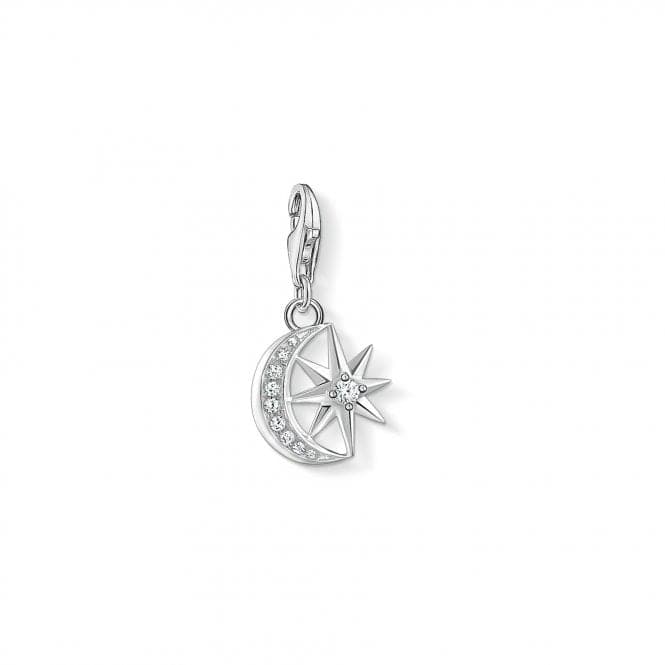 Thomas Sabo White Zirconia Star & Moon Charm 1794 - 051 - 14Thomas Sabo Charm Club1794 - 051 - 14