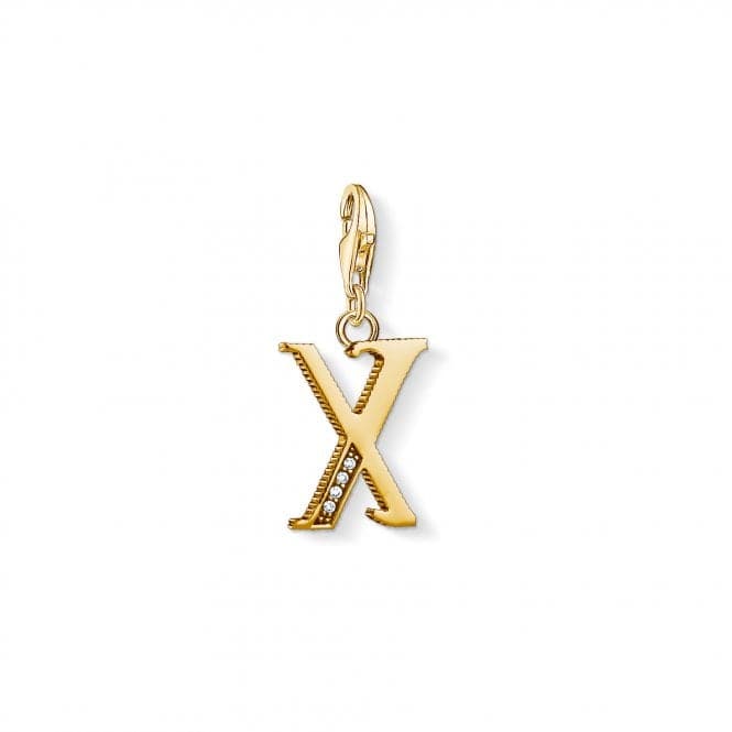 Thomas Sabo Yellow Gold Silver Vintage X Letter Charm 1630 - 414 - 39Thomas Sabo Charm Club1630 - 414 - 39