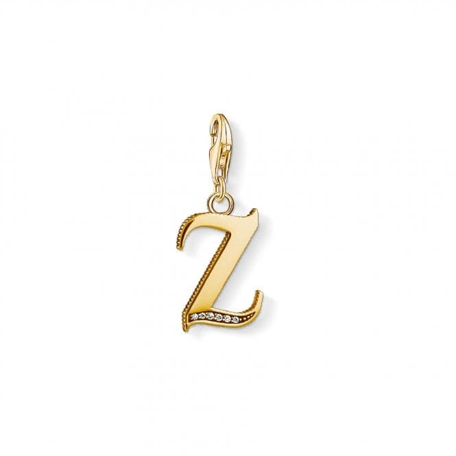 Thomas Sabo Yellow Gold Silver Vintage Z Letter Charm 1632 - 414 - 39Thomas Sabo Charm Club1632 - 414 - 39