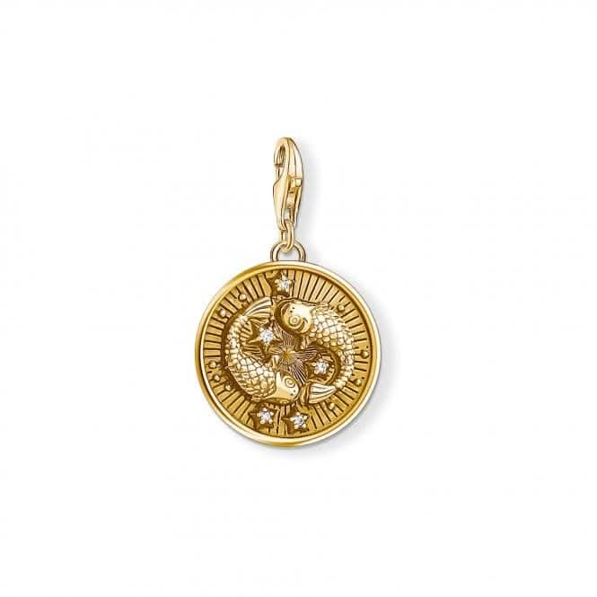 Thomas Sabo Yellow Gold Vintage Pisces Zodiac Charm 1651 - 414 - 39Thomas Sabo Charm Club1651 - 414 - 39
