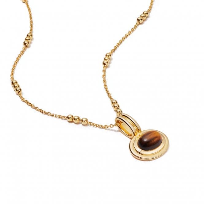 Tigers Eye 18ct Gold Plated Necklace HN3002_GPDaisyHN3002_GP