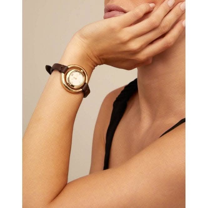 Time After Time Golden Leather WatchUNOde50REL0143BLNMAR0U