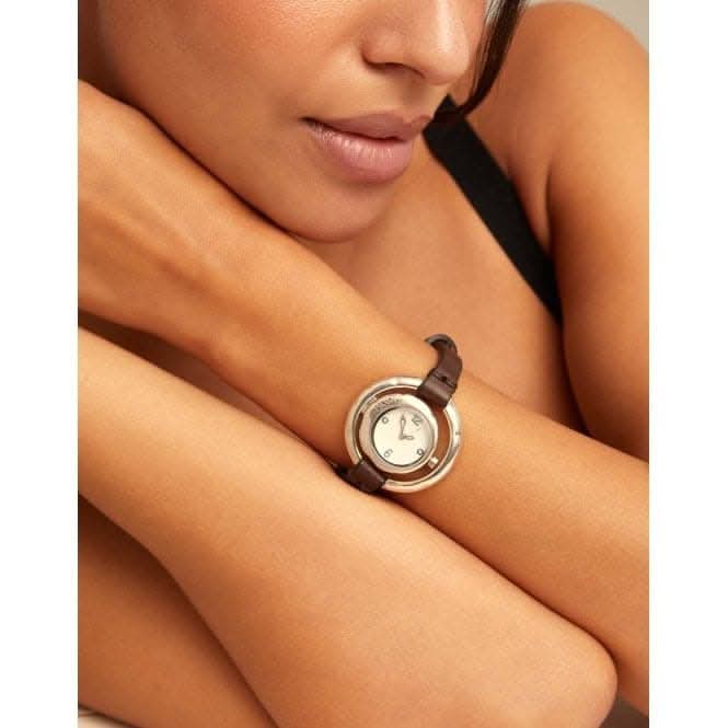 Time Is On My Side Silver Leather WatchUNOde50REL0142BLNMAR0U