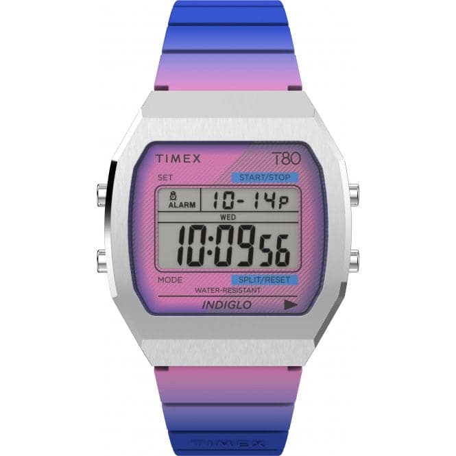 Timex 80 Purple Silver - Tone Watch TW2V74600Timex WatchesTW2V74600