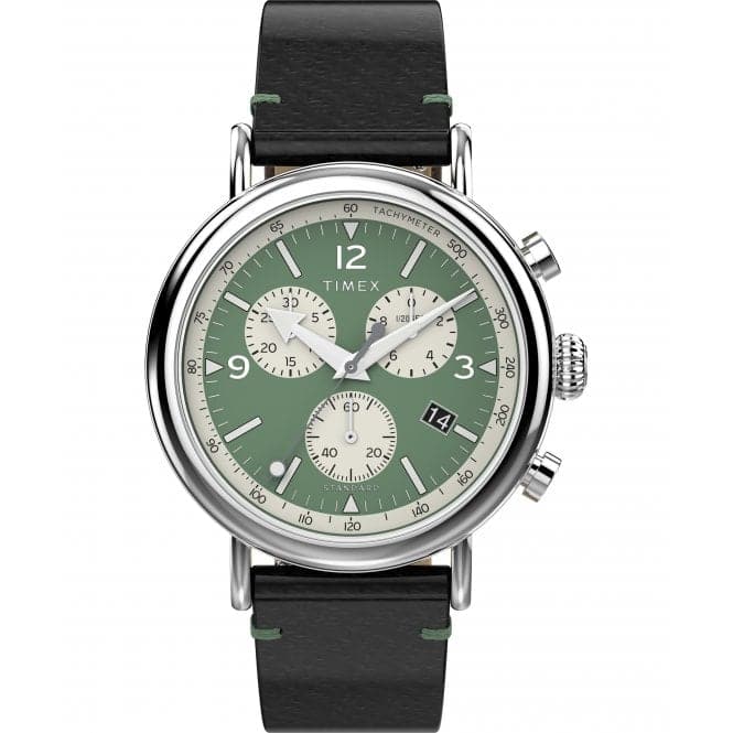 Timex Standard Chronograph Eco - Friendly Leather Strap Watch TW2V71000Timex WatchesTW2V71000