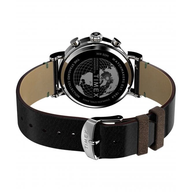 Timex Standard Chronograph Eco - Friendly Leather Strap Watch TW2V71000Timex WatchesTW2V71000