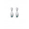 To You Silver Plated Link Green Faceted Crystal Earrings PEN0938VRDMTLUNOde50PEN0938VRDMTL