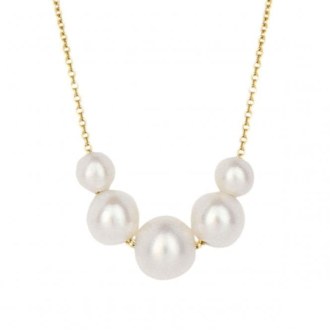 Trace chain and freshwater pearls Necklace GN374WElements GoldGN374W