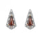 Trapeze Cut Garnet Diamond 9ct Yellow Gold Stud Earrings GE1054KElements GoldGE1054K