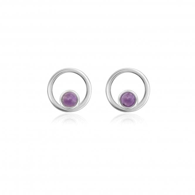 Treasure The Little Things Birthstone February Amethyst Silver Earrings 3835Joma Jewellery3835