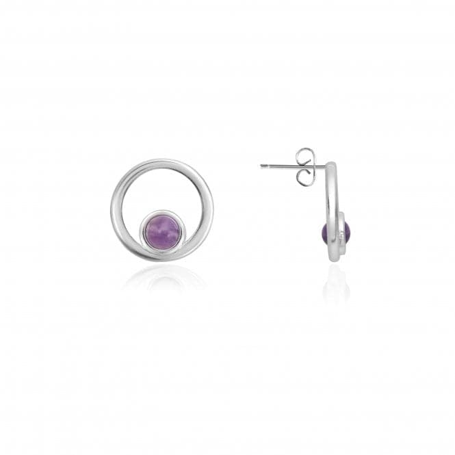 Treasure The Little Things Birthstone February Amethyst Silver Earrings 3835Joma Jewellery3835