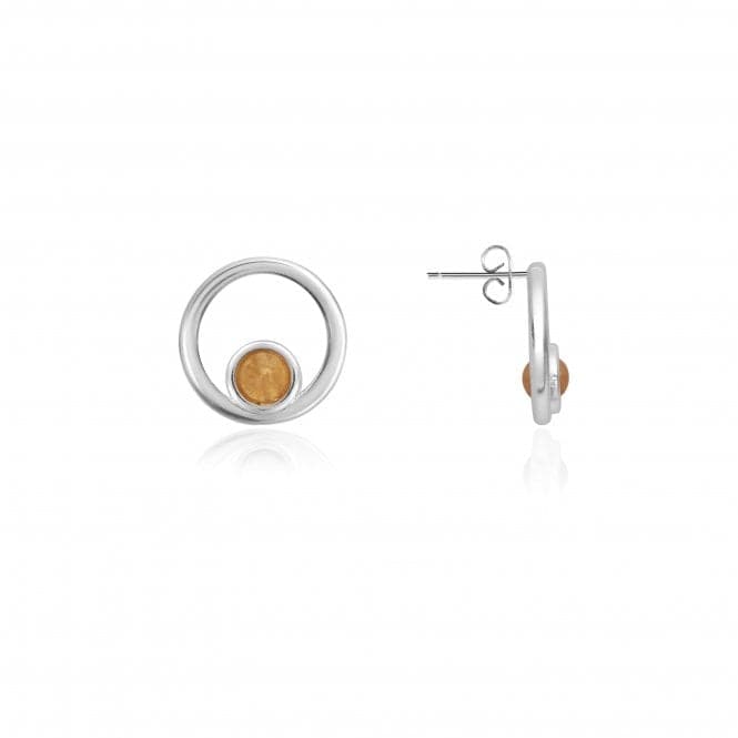 Treasure The Little Things Birthstone November Yellow Quartz Silver Earrings 3844Joma Jewellery3844